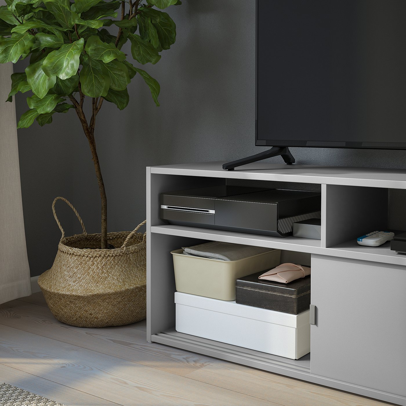 SPIKSMED TV storage combination, 157x32x97 cm (613/4x125/8x381/4