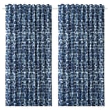 SPIRSTÅNDS Room darkening curtains, 1 pair, blue, 57x98 "