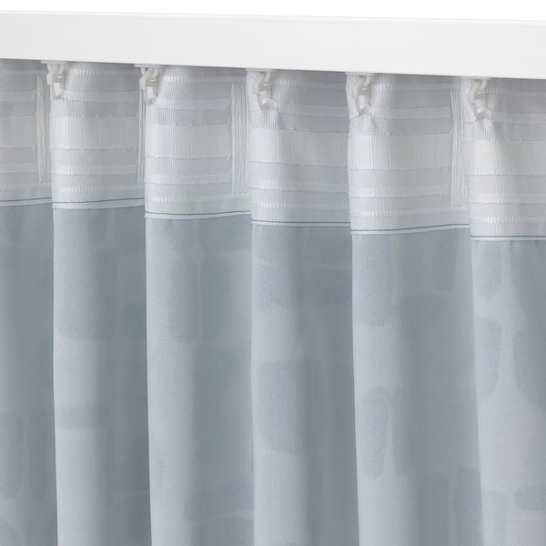 SPIRSTÅNDS Room darkening curtains, 1 pair, blue, 57x98 "