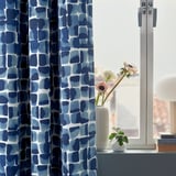 SPIRSTÅNDS Room darkening curtains, 1 pair, blue, 57x98 "