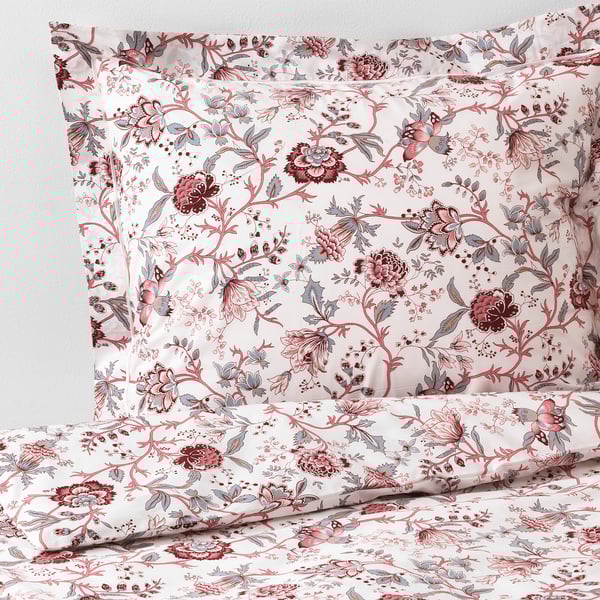 Sprangort Duvet Cover And Pillowcase S White Pink Ikea
