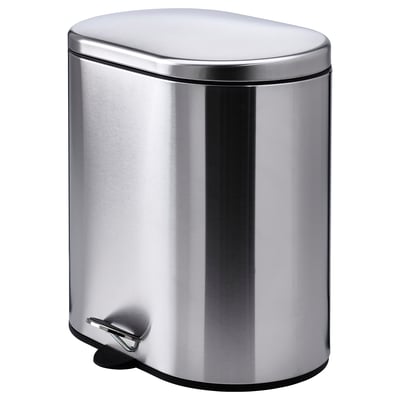 STABBEN Step trash can, stainless steel, 5 gallon