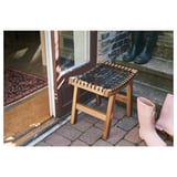 STACKHOLMEN Stool, outdoor, light brown stained, 18 7/8x13 3/4x16 7/8 "