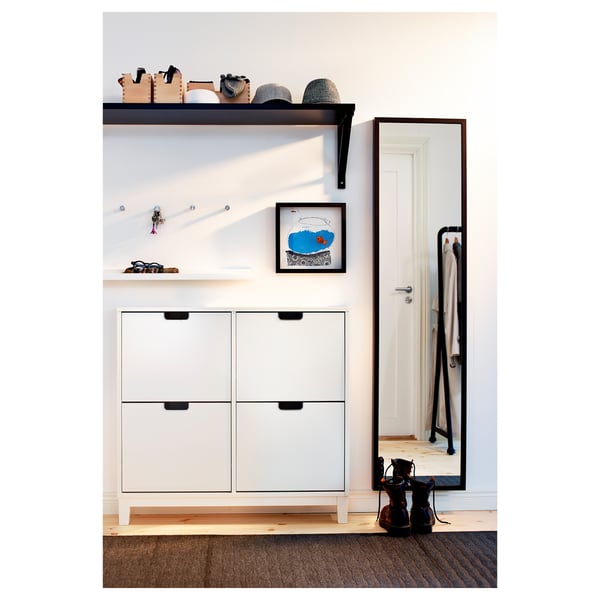  ST LL  Shoe  cabinet  with 4 compartments white IKEA 