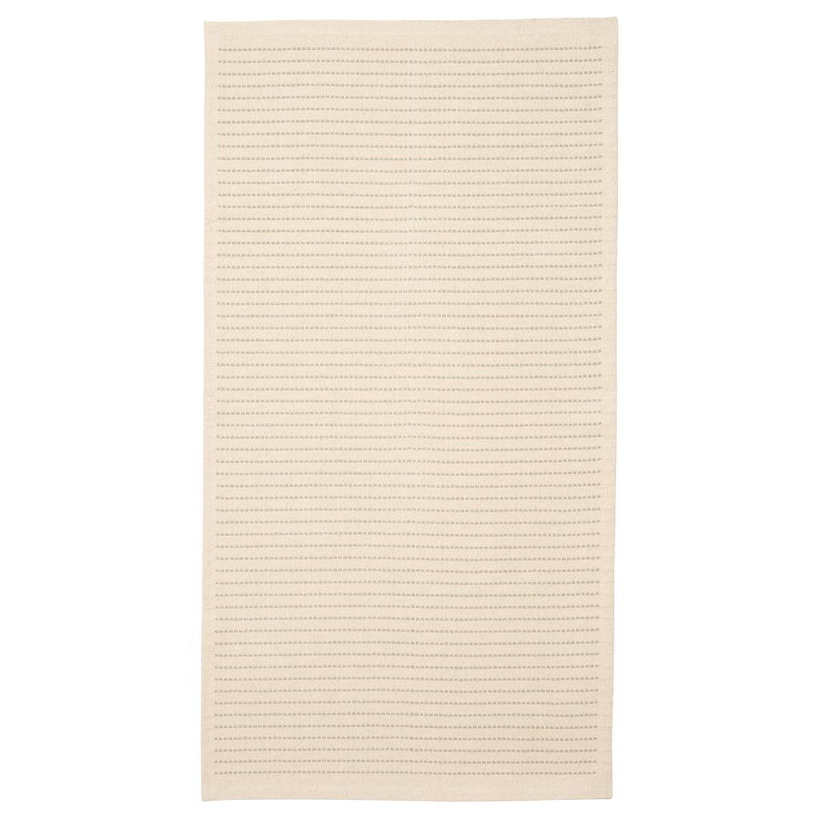 STARREKLINTE rug, flatwoven, natural/light green, 80x150 cm (2'7"x4'11