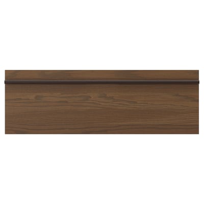 STENSTA Drawer front, dark brown ash veneer, 30x10 "