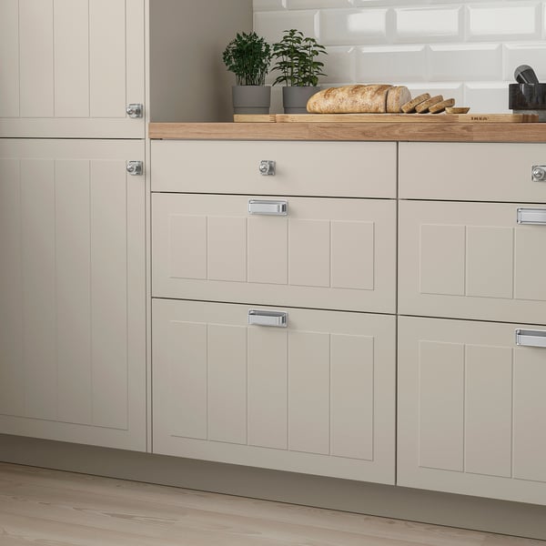 STENSUND Drawer front, beige, 36x10 "