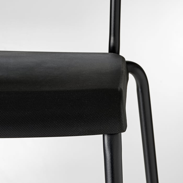 STIG bar stool with backrest, black/black, 63 cm (243/4") IKEA CA