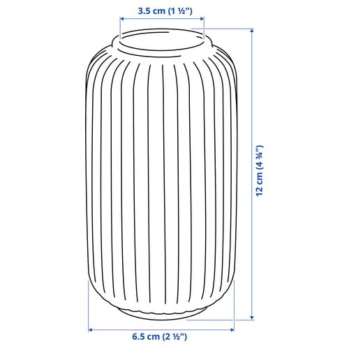 STILREN Vase, white, 4 ¾ "