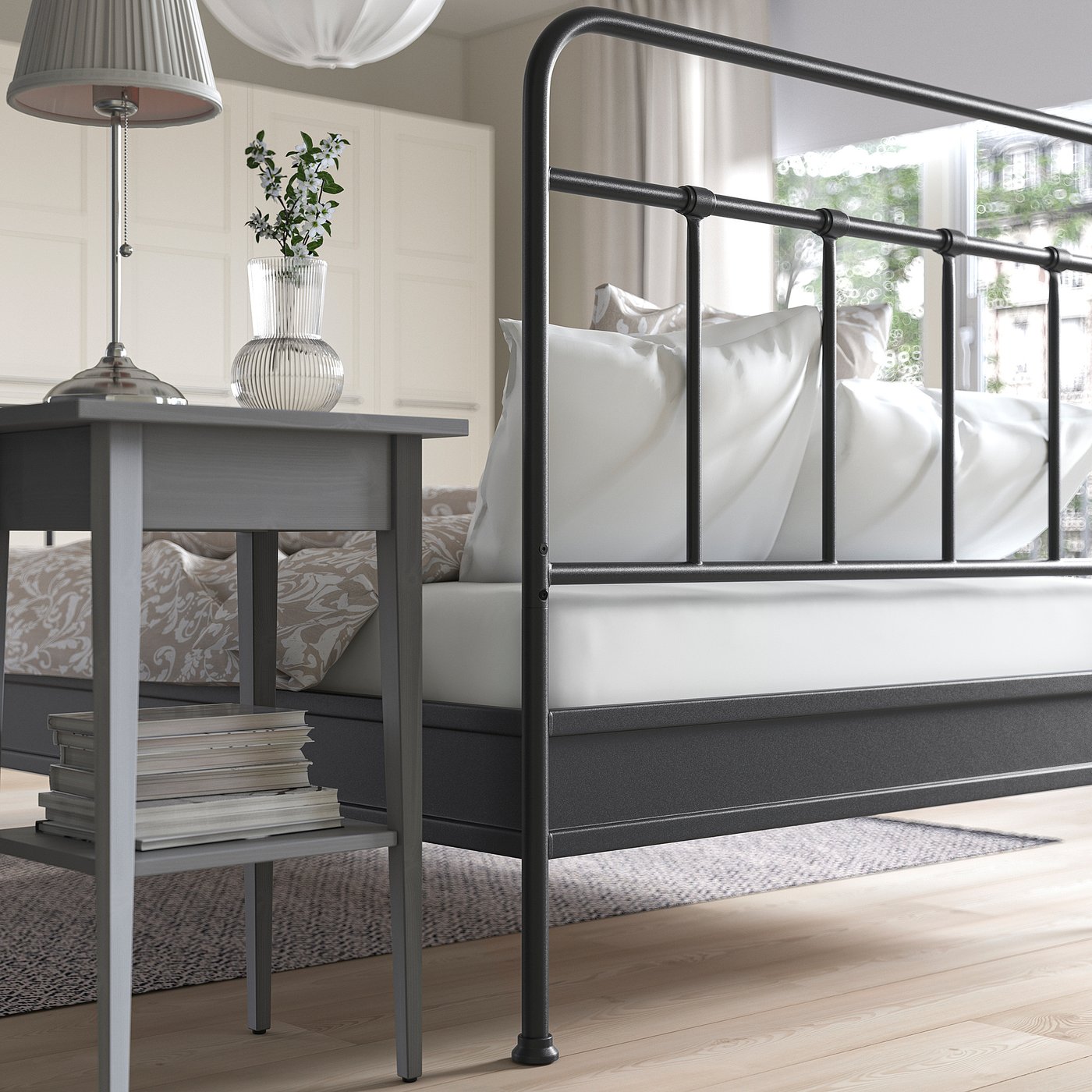 STJÄRNÖ bed frame, anthracite/Luröy, Full - IKEA CA