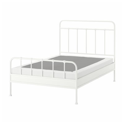STJÄRNÖ Bed frame, white/Lyngör white, Full