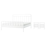 STJÄRNÖ / GRÅFJÄLLET Bedroom furniture, set of 3, white, King