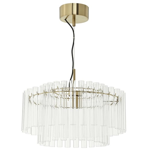 STOCKHOLM 2025 Pendant lamp, glass/brass plated, 21 "