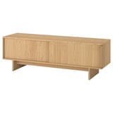 STOCKHOLM 2025 TV unit with sliding doors, oak veneer, 70 3/8x16 1/2x22 1/8 "