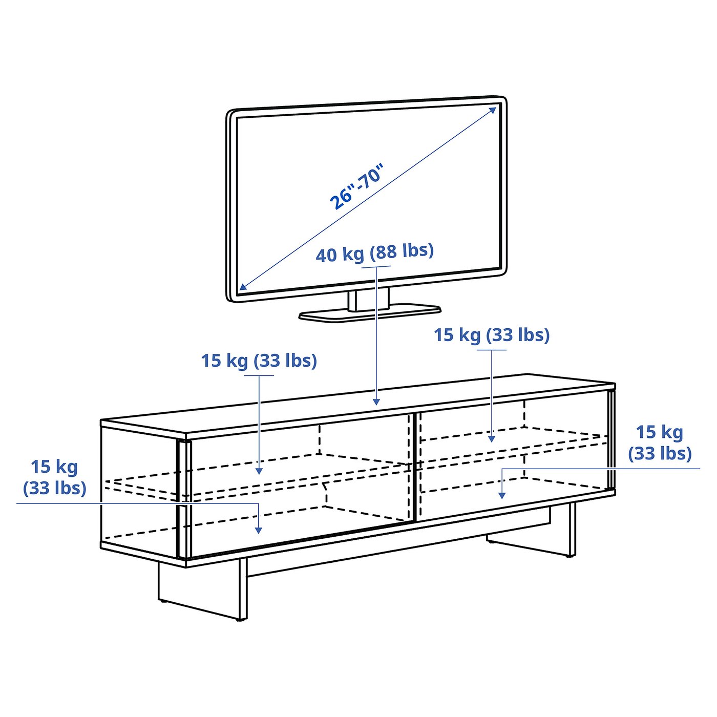 STOCKHOLM 2025 TV unit with sliding doors, oak veneer, 179x42x56