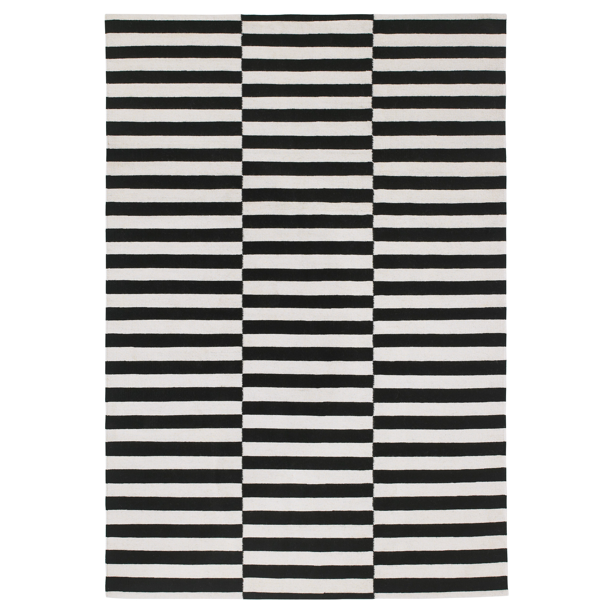 STOCKHOLM Rug, flatwoven, handmade/striped black/off-white5 ' 7 "x7 ' 10 " (170x240 cm)