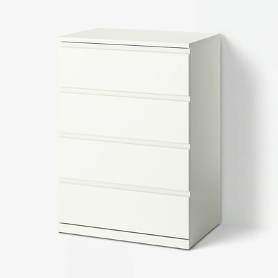 STORKLINTA 4-drawer chest, white/anchor/unlock-function, 27 1/2x18 7/8x38 5/8 "