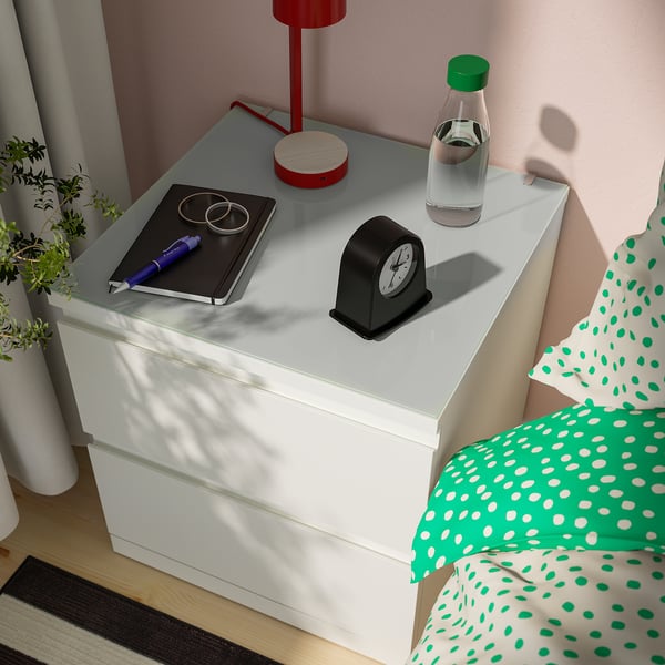 STORKLINTA Glass top, transparent, 19 5/8x18 7/8 "