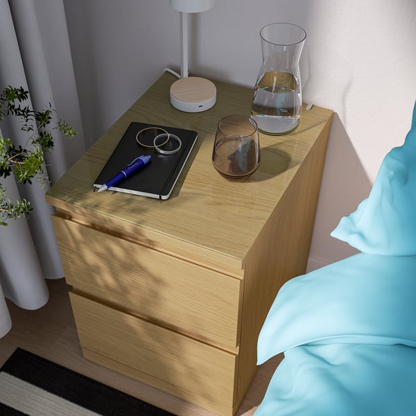 STORKLINTA Glass top, transparent, 15 3/4x18 7/8 "