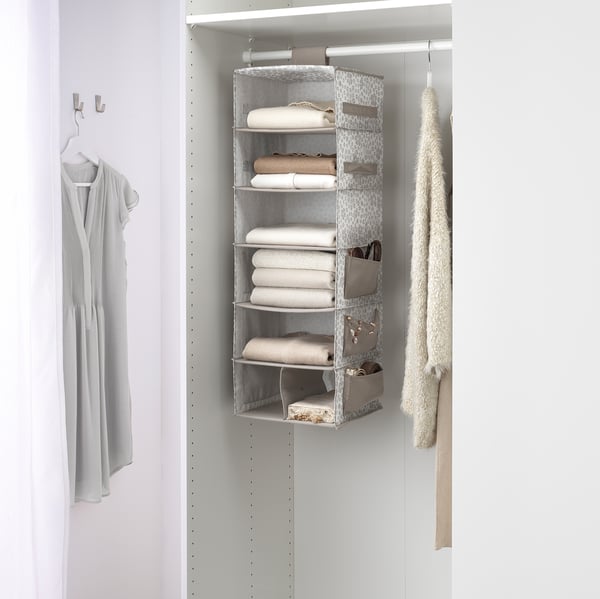 Storstabbe Hanging Storage With 7 Compartments Beige Ikea