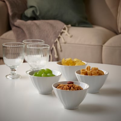 STRIMMIG Bowl, white, 4 ½ "