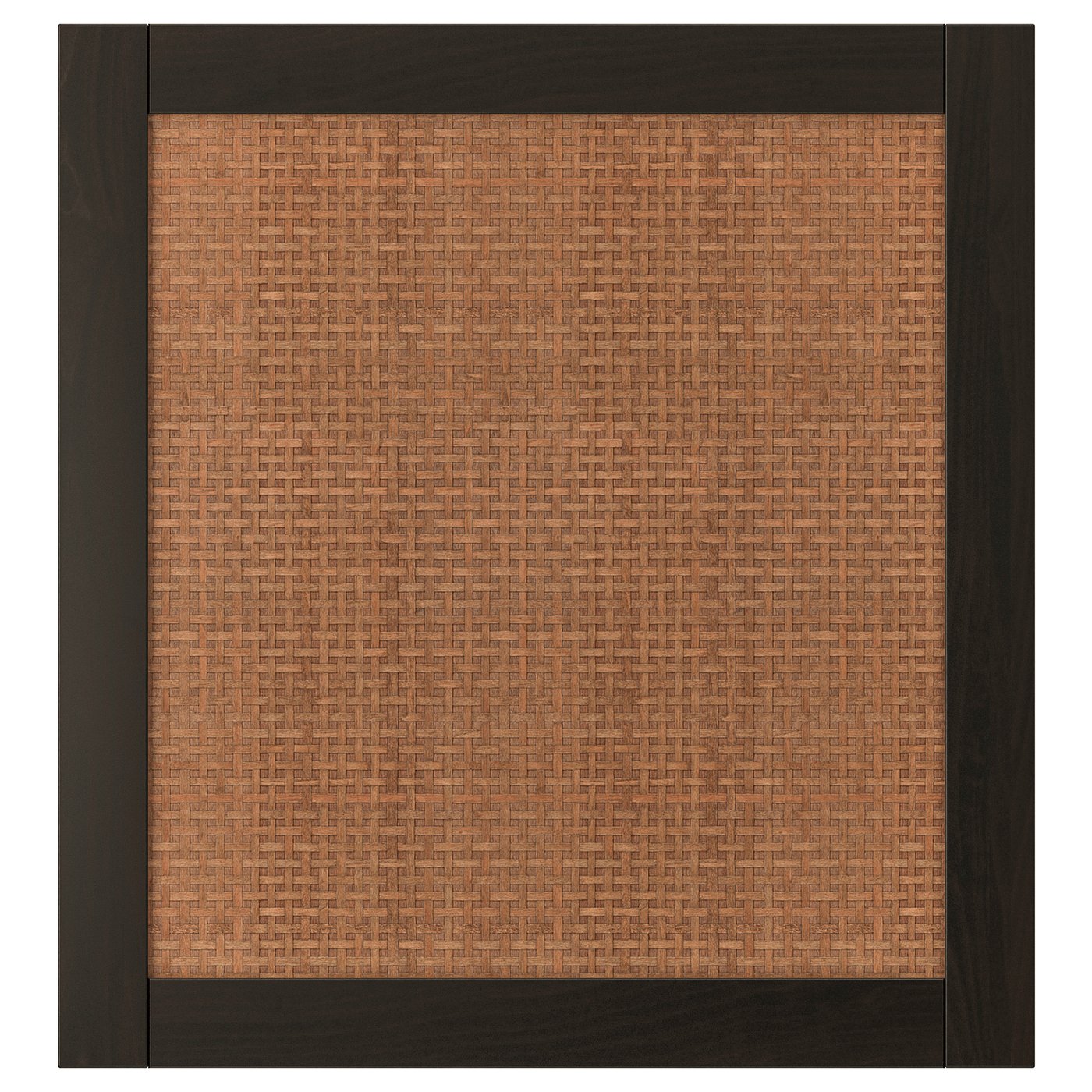 STUDSVIKEN door, dark brown/woven poplar, 60x64 cm (231/2x251/8
