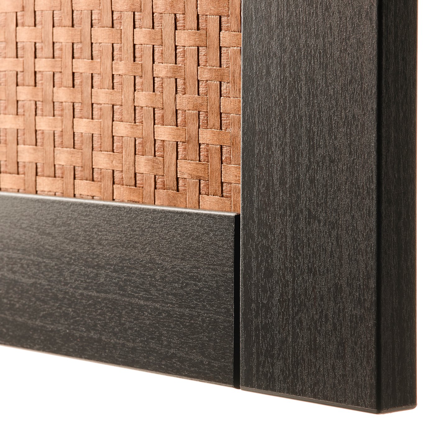 STUDSVIKEN door, dark brown/woven poplar, 60x64 cm (231/2x251/8