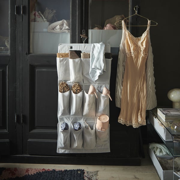 STUK Hanging shoe organizer w/16 pockets white/gray IKEA