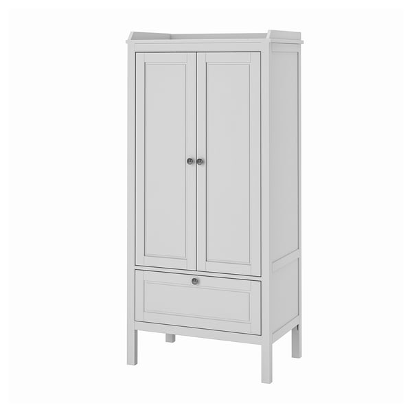 SUNDVIK Wardrobe, gray, 31 1/2x19 5/8x67 3/8 "