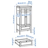 SUNDVIK Wardrobe, gray, 31 1/2x19 5/8x67 3/8 "