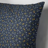 SVÄRDTÅG Cushion cover, dark blue/floral pattern, 20x20 "