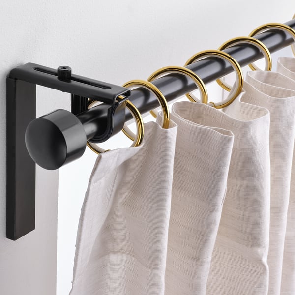 SYRLIG curtain ring with clip and hook, brass color, 38 mm (11/2) - IKEA CA