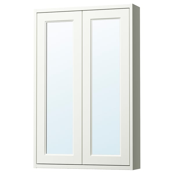 TÄNNFORSEN Mirror cabinet with doors, white, 24x6x37 "