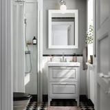 TÄNNFORSEN / ORRSJÖN Sink cab w drawers/sink/tap, light gray, 25x21 3/4x34 5/8 "
