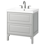 TÄNNFORSEN / ORRSJÖN Sink cab w drawers/sink/tap, light gray, 31x21 3/4x34 5/8 "