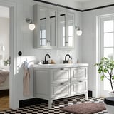 TÄNNFORSEN / ORRSJÖN Sink cab w drawers/sink/tap, light gray, 49x21 3/4x34 5/8 "