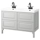 TÄNNFORSEN / ORRSJÖN Sink cab w drawers/sink/tap, light gray, 49x21 3/4x34 5/8 "