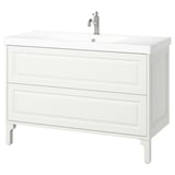 TÄNNFORSEN / ORRSJÖN Sink cab w drawers/sink/tap, white, 49x21 3/4x34 5/8 "