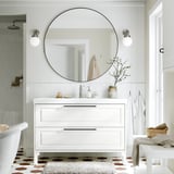 TÄNNFORSEN / ORRSJÖN Sink cab w drawers/sink/tap, white, 49x21 3/4x34 5/8 "