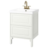 TÄNNFORSEN / ORRSJÖN Sink cab w drawers/sink/tap, white, 25x21 3/4x34 5/8 "