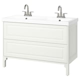 TÄNNFORSEN / ORRSJÖN Sink cab w drawers/sink/taps, white, 49x21 3/4x34 5/8 "