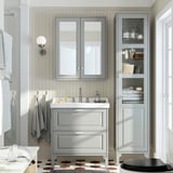 TÄNNFORSEN / RUTSJÖN Sink cab w drawers/sink/tap, light gray, 31 3/8x21 7/8x36 3/4 "