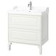 Option: TÄNNFORSEN / RUTSJÖN Sink cab w drawers/sink/tap, white, 31 3/8x21 7/8x36 3/4 "