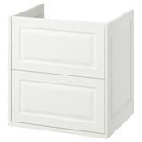 TÄNNFORSEN Sink cabinet with drawers, white, 24x21x25 1/8 "