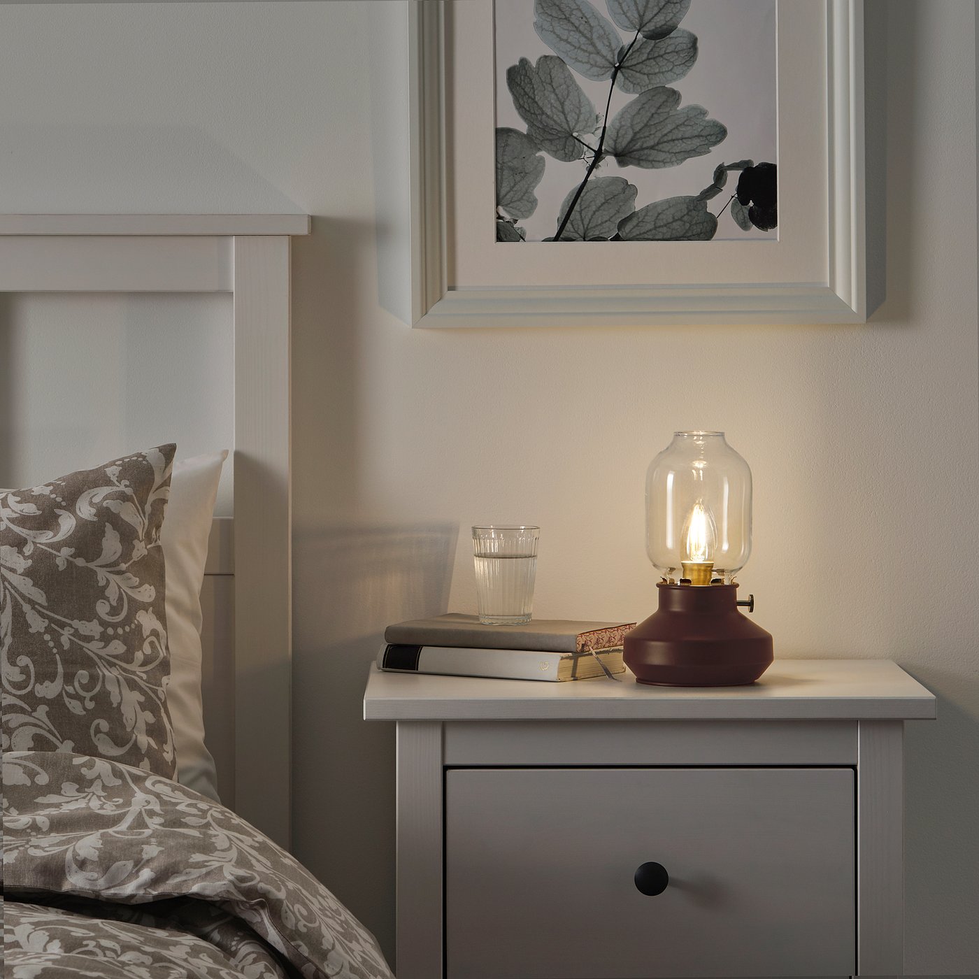 ikea red table lamp