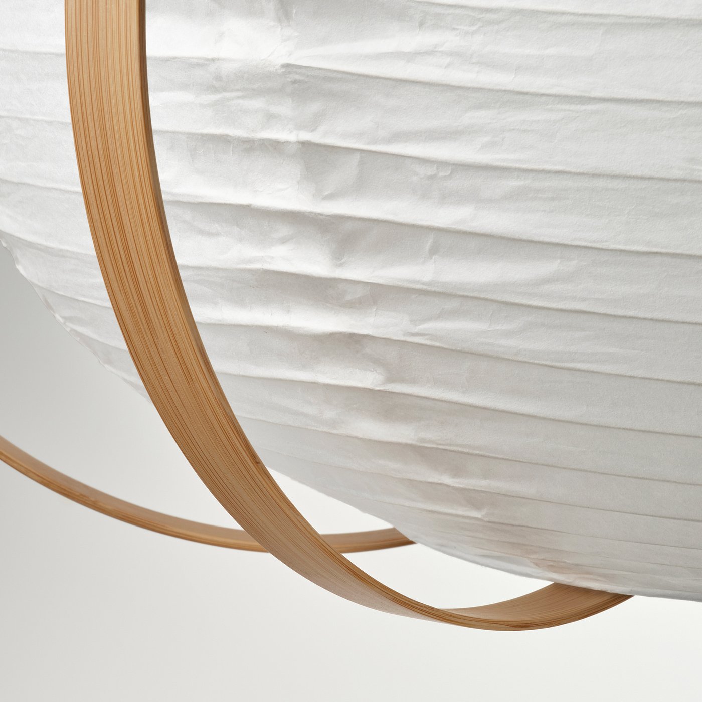 TAGGTOFS pendant lamp shade, white/bamboo, 67 cm (26