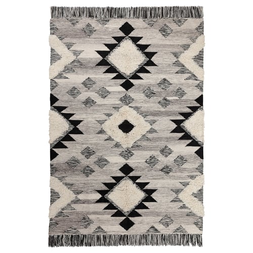 TANNISBY Rug, flatwoven, handmade/gray black, 5 ' 3 "x7 ' 7 "