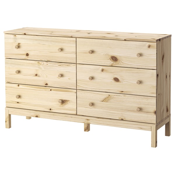 TARVA 6-drawer chest, pine, 59 1/2x36 1/4 "