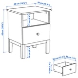 TARVA Nightstand, pine, 18 7/8x24 3/8 "