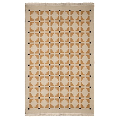 TELEGRAFLINJE Rug, flatwoven, yellow-beige, 5 ' 7 "x7 ' 10 "